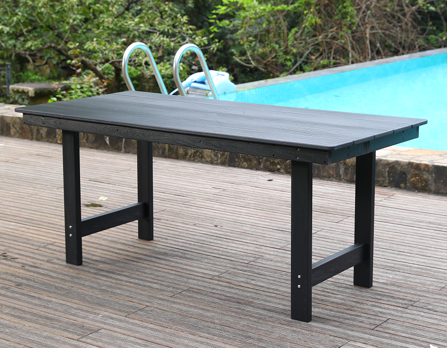 Deep Black Beading HDPE obdĺžnikový stôl