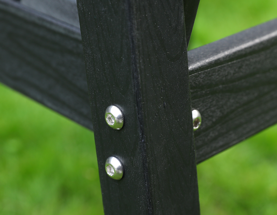 Čierna jedálenská stolička z HDPE Adirondack v 2-balení