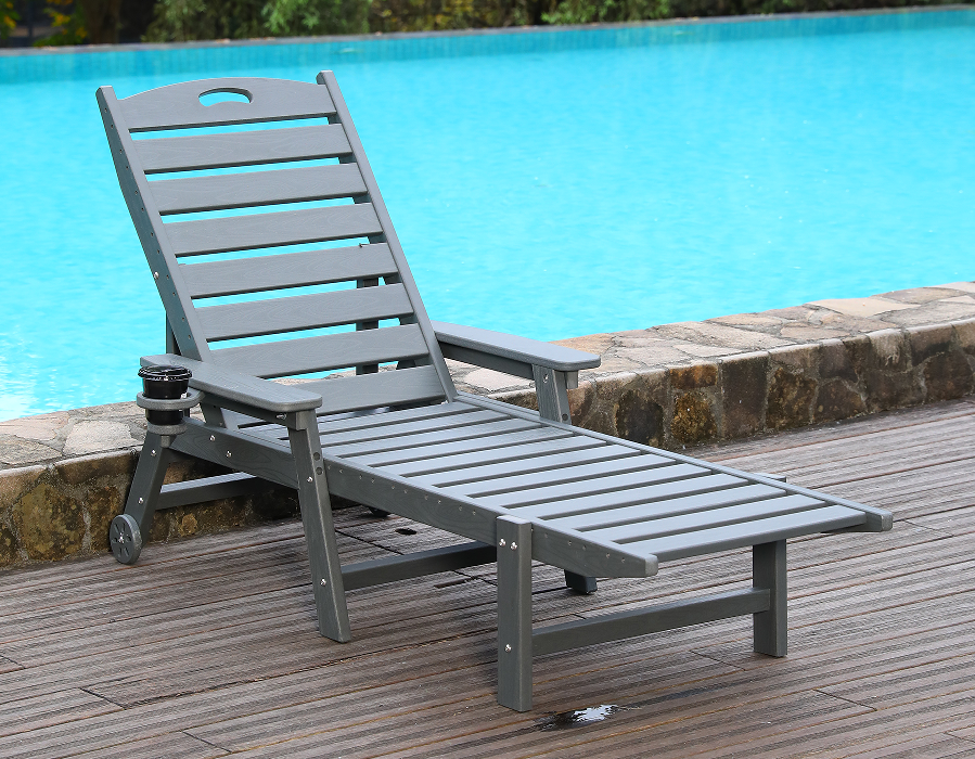 Jednomiestna kreslo Adirondack z HDPE Urban Grey