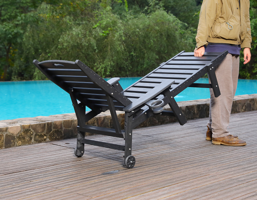 Storm Grey 2-balenie HDPE polohovacia súprava Adirondack Lounge
