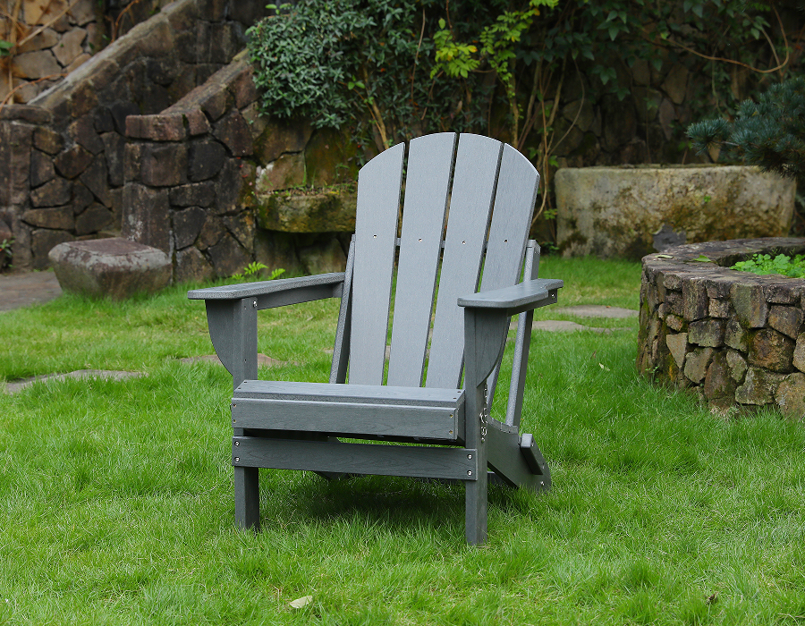 Stolička Storm Grey HDPE Adirondack Frog – do každého počasia