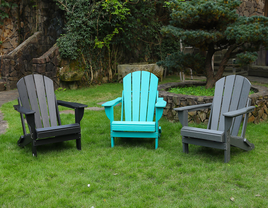 Stolička Storm Grey HDPE Adirondack Frog – do každého počasia
