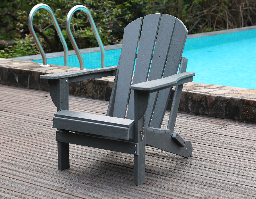 Stolička Storm Grey HDPE Adirondack Frog – do každého počasia