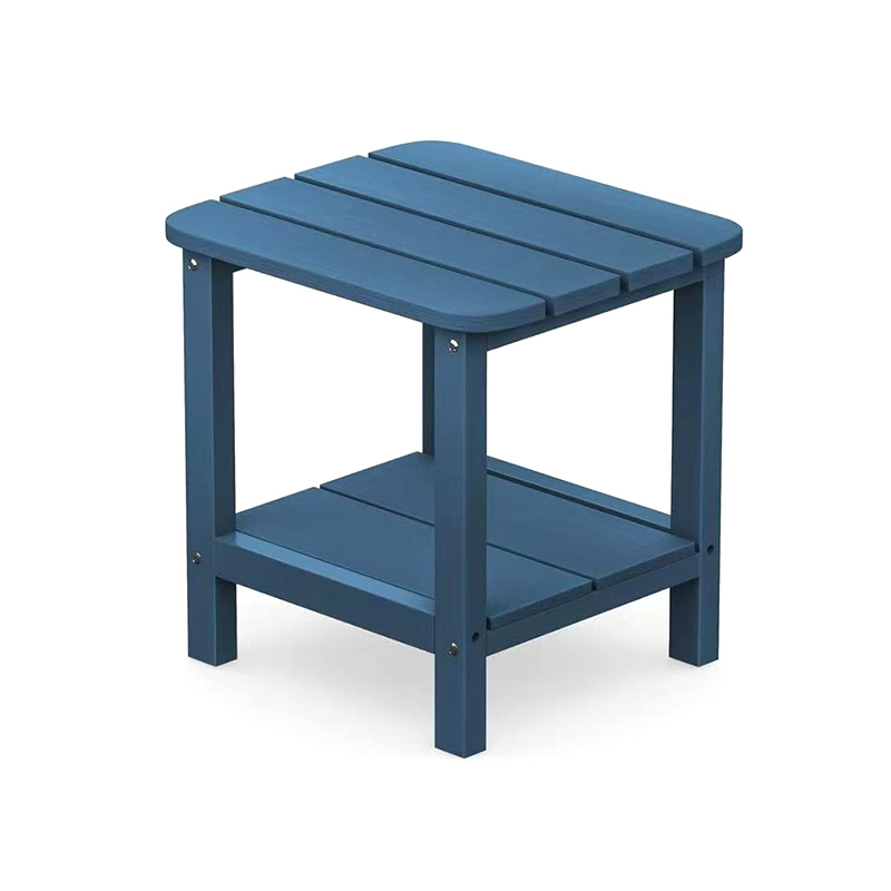 Lake Blue dvojvrstvový HDPE príručný stolík s úložným priestorom